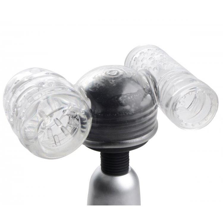 2 in 1 Male Wand Attachment - Clear