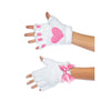 Adult Cat Paw Gloves Costume Accessory - White