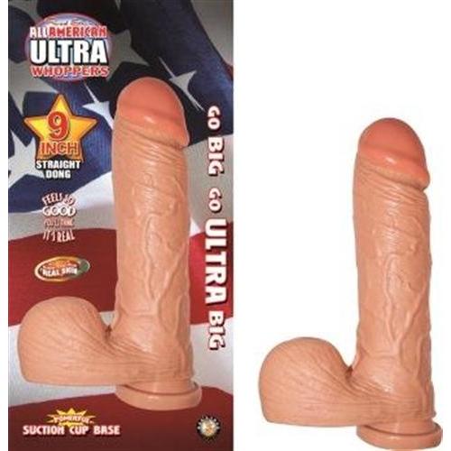 All American Ultra Whoppers - 9 in Straight Dong -Flesh