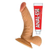 All American Whoppers 6.5-Inch Curved Dong With Balls Lube -Flesh