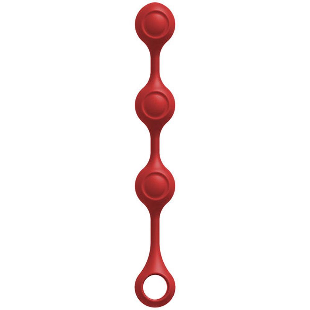 Anal Essentials Weighted Silicone Anal Balls - Red