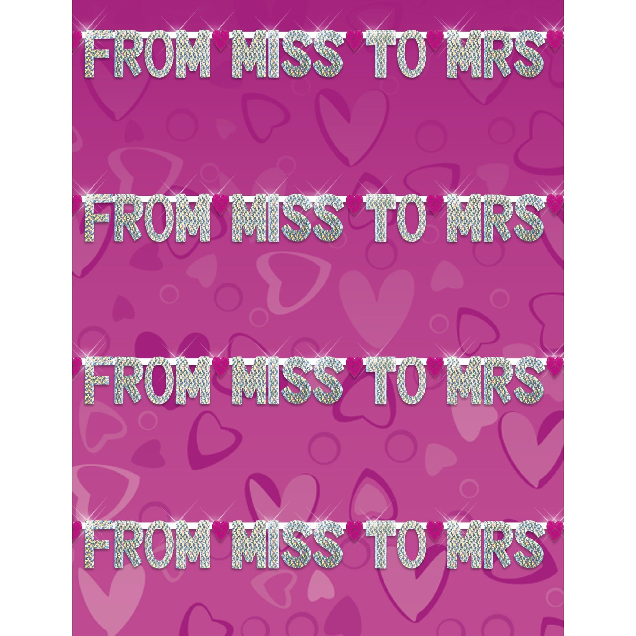 Bachelorette Party Favors - From Miss to Mrs. Banner