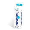 Blue Spiral Glass Dildo