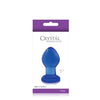 Crystal Premium Glass Plug - Small - Clear Blue