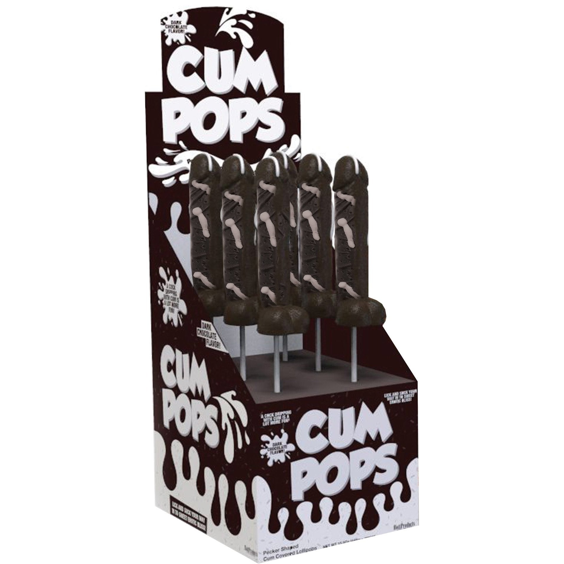 Cum Cock Pops - Dark Chocolate - 6 Piece P.O.P. Display