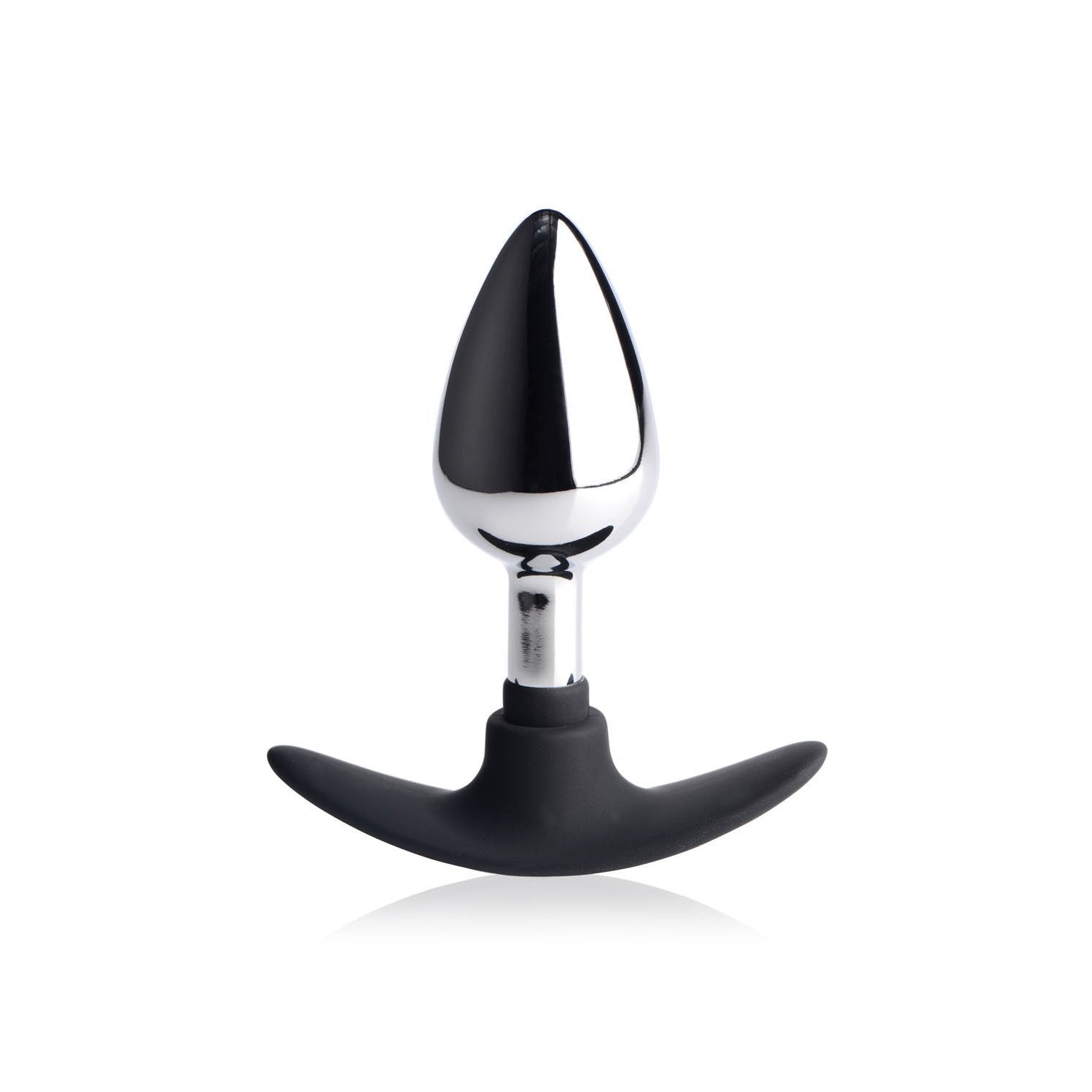 Dark Invader Metal and Silicone Anal Plug - Medium
