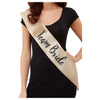 Deluxe Glitter Team Bride Sash - Gold and Black