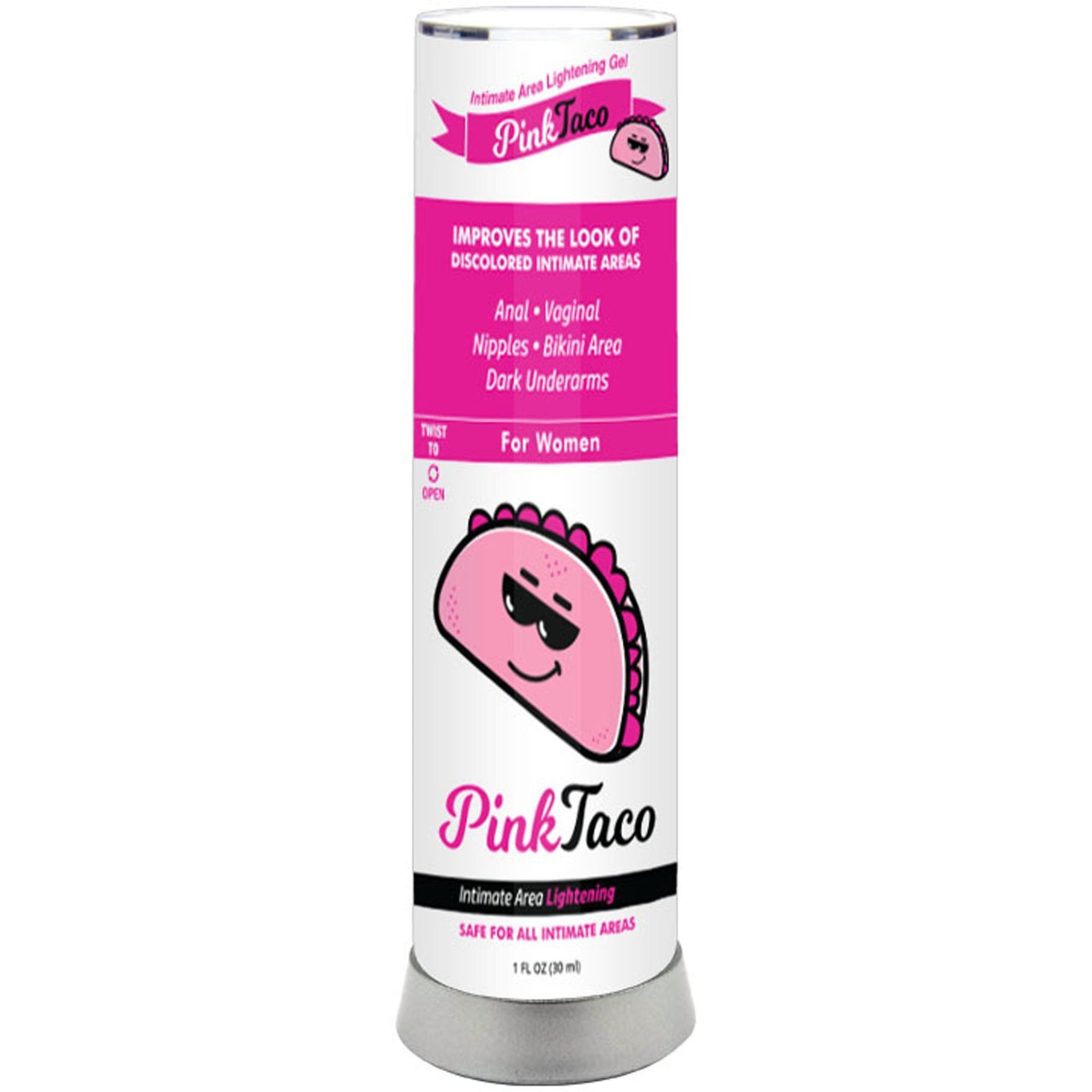 Pink Taco Intimate Area Lightening Gel 1 Oz Bottle