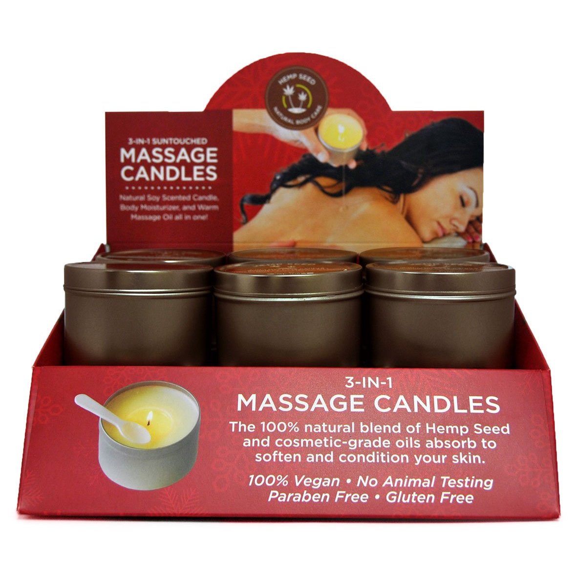 Pre-Pack 12pc Holiday Candle Display Includes Tester