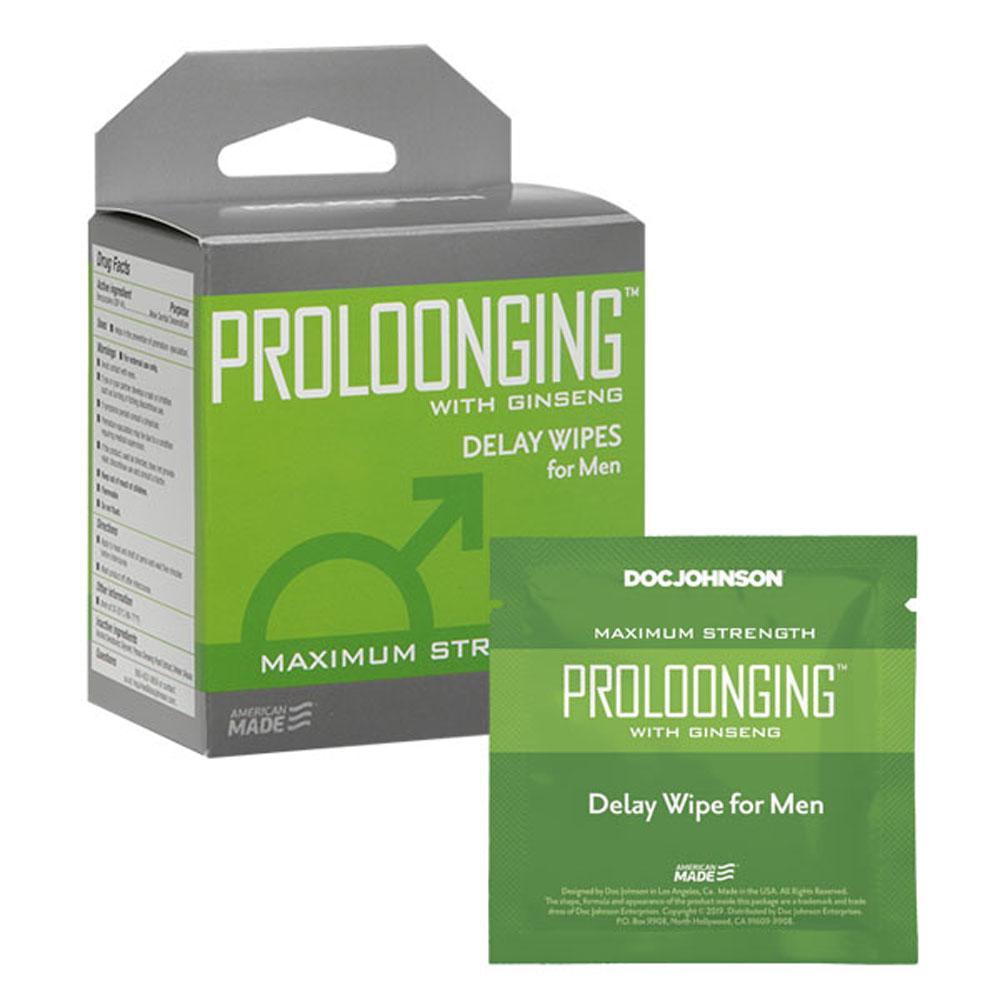 Proloonging With Ginseng - Delay Wipes for Men -  10 Pack