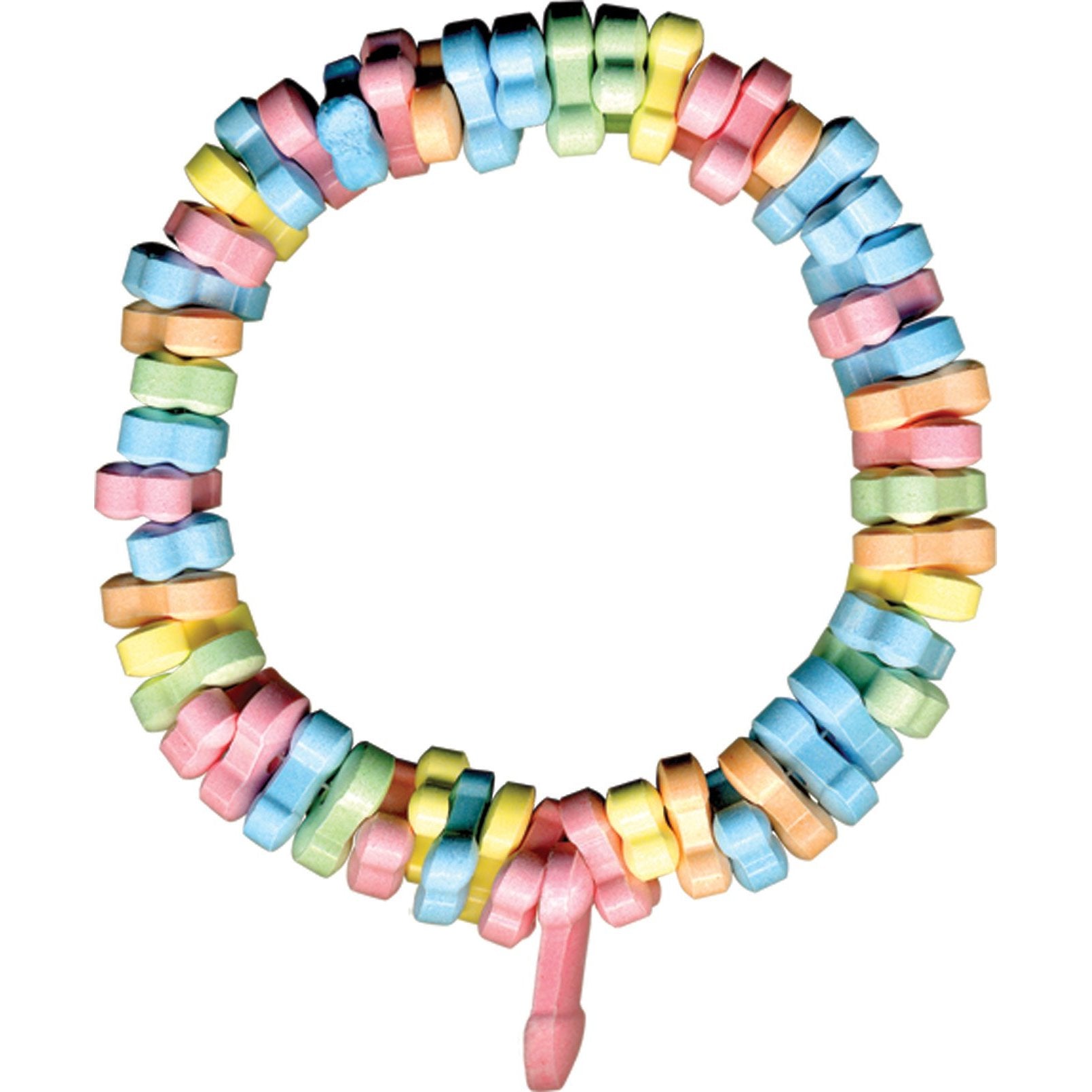Rainbow Penis Candy Necklace