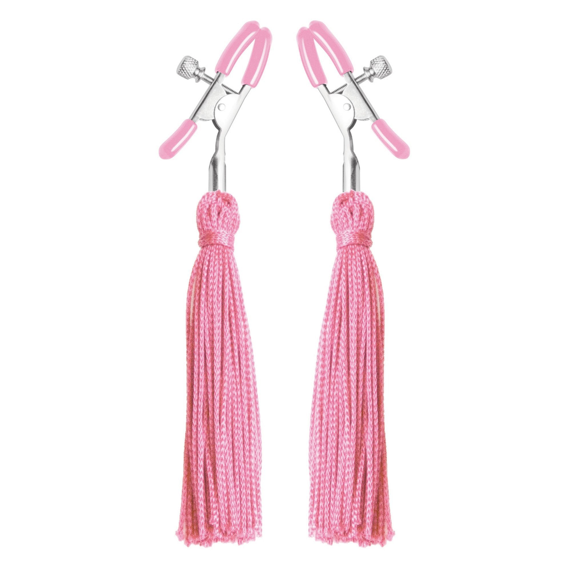 Tickle Me Pink Nipple Clamp Tassels