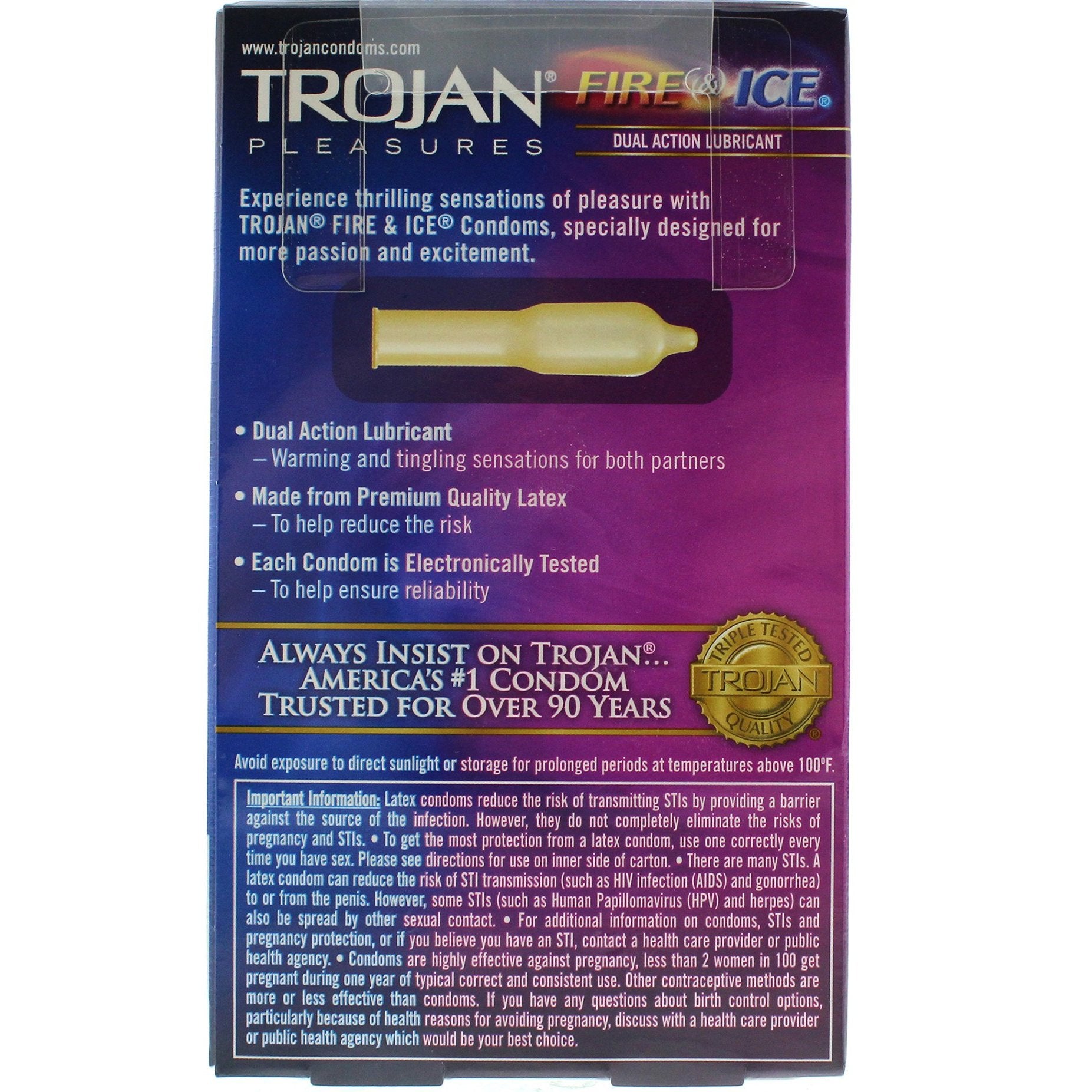 Trojan Pleasures Fire and Ice Dual Action - 10 Pack
