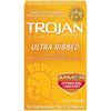 Trojan Stimulations Ultra Ribbed Spermicidal - 12 Pack