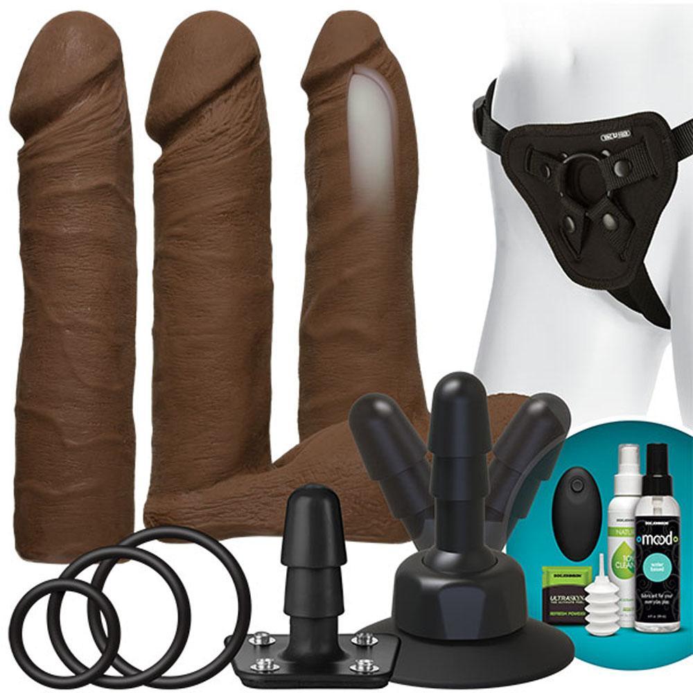 Vac-U-Lock - Vibrating Dual Density Ultraskyn Set With Wireless Remote