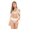 Wilhelmina Bralette Top & Panty - White - Medium/ Large