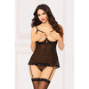Babydoll Set - One Size - Black