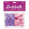 Bachelorette Party Favors 8 Pecker Whistles - Pink and Purple