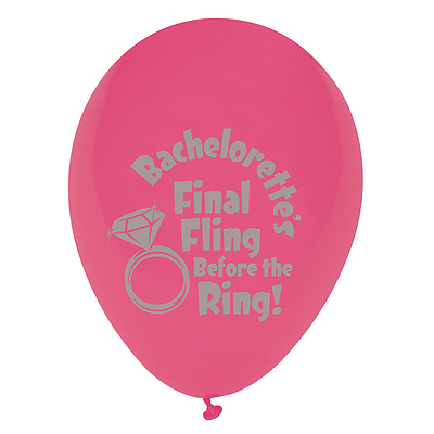 Bachelorette's Last Night Out! - Final Fling Before the Ring Balloons - 6 Pack