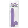 Basix Rubber Works - 10 Inch Dong With Suction Cup - Purple