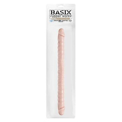Basix Rubber Works - 18 Inch Ribbed Double Dong - Flesh