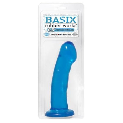 Basix Rubber Works - 6.5 Inch Dong With Suction Cup - Blue