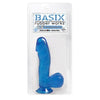 Basix Rubber Works - 6.5 Inch Dong With Suction Cup - Blue