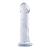 Basix Rubber Works - 6.5 Inch Dong With Suction Cup - Clear