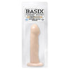 Basix Rubber Works - 6.5 Inch Dong With Suction Cup - Flesh