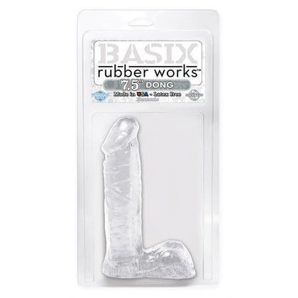 Basix Rubber Works - 7.5 Inch Dong - Clear