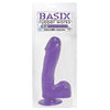 Basix Rubber Works - 7.5 Inch Dong With Suction Cup - Purple