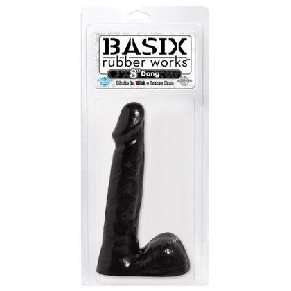 Basix Rubber Works - 8 Inch Dong - Black