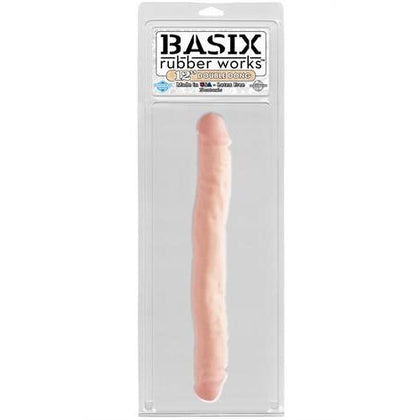 Basix Rubber Works 12 Inch Double Dong - Flesh