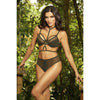 Bikini Top W / Fishnet Inserts - Olive - Large