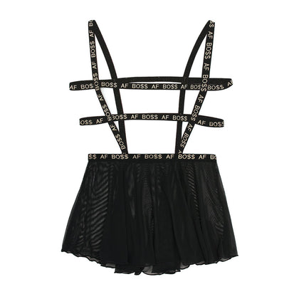 Boss Af Suspender Skater Skirt - Black - M/l