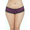 Cage Back Lace Panty - 1x2x - Black/pink