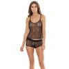Cami Top and Shorts Set - Black - One Size