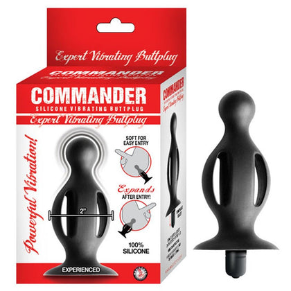 Commander Expert Vibrating Buttplug - Black