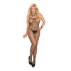 Crochet Body Stocking - Black - Queen