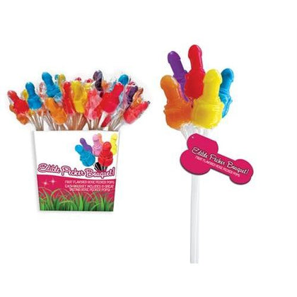 Edible Pecker Bouquet 72 Pieces Pail Display 12 Bundles