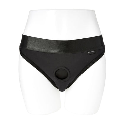 Em. Ex. Active Harness Wear Crotchless Silhouette - Black - Extra Large