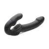 Evoke Rechargeable Vibrating Silicone Strapless Strap on - Black