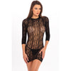 Exotic Geometry Mini Dress - Black - M/l