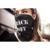 Face/ Neck Bandana - Back Off - Black Print -  One Size