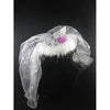 Flashing Bride-to-Be Tiara With a White Fur Veil