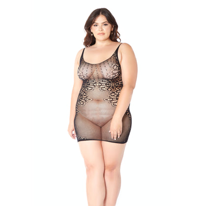 Floral Chemise - Queen Size - Black
