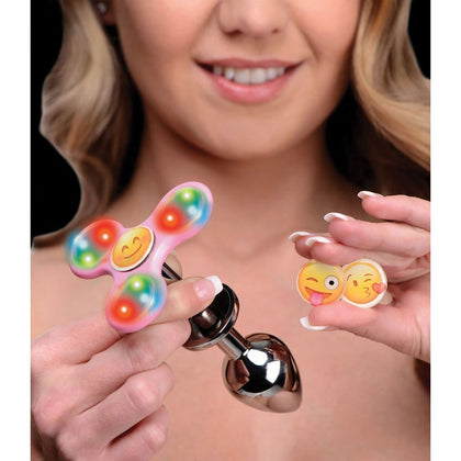 Frisky Happy Ass Spinner Fidget Spinner Anal Plug With 3 Magnetic Icons