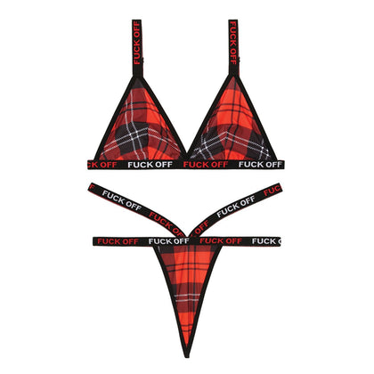 Fuck Off Bralette & Thong Set - S/m