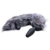 Grey Fox Tail Vibrating Anal Plug