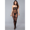 Halter Crotchless Bodystocking - One Size - Black